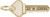 Image of Key To Success Charm (Choose Metal) by Rembrandt