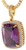 Image of King Ice - Royal Style Purple CZ Necklace Gold-plated - Hip Hop Collection