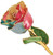 Image of Lacquer Dipped Gold-Tone Trim Tri-color Rose
