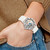 Image of Ladies Charles Hubert Stainless IP-plated Leather Band 35mm Handwind Watch