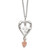 Image of Landstroms Black Hills 925 & 12K Gold FAITH HOPE LOVE Heart Cross&Leaf Necklace