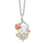 Landstroms Black Hills 925 Silver&12K Gold Rose&Lab Created White Opal Necklace