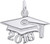 Image of Large Graduation Cap w/ Year 2018 Charm (Choose Metal) by Rembrandt