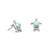 Image of Larimar Turtle Stud Earrings 925 Sterling Silver