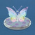 Image of Lavender Rainbow Butterfly Glass Figurine