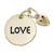 Love Tag w/ Heart Charm (Choose Metal) by Rembrandt