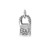 Love To Shop Reversible Bag Charm 925 Sterling Silver — additional view