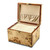Image of Mapa Burlwood Veneer High Gloss Finish Locking Memorial Keepsake Box (Gifts)