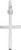 Image of Medium Thin Cross Charm (Choose Metal) by Rembrandt