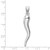 Image of Mens 14K White Gold Hollow Italian Horn Pendant K6385
