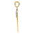 Image of Mens 14K Yellow Gold and Rhodium Microphone Pendant