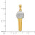 Image of Mens 14K Yellow Gold and Rhodium Microphone Pendant