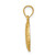 Image of Mens 14K Yellow Gold Brushed & Shiny-Cut Sand Dollar Pendant