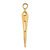 Image of Mens 14K Yellow Gold Hollow Italian Horn Pendant K6389