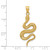 Image of Mens 14K Yellow Gold Polished & Textured Snake Pendant Image of Mens 14K Yellow Gold Polished & Textured Snake Pendant