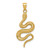Image of Mens 14K Yellow Gold Polished & Textured Snake Pendant Image of Mens 14K Yellow Gold Polished & Textured Snake Pendant