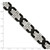 Image of Mens 8.25" Stainless Steel Brushed and Polished Black Plated w/ CZ Bracelet