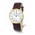 Image of Mens Charles Hubert IP-plated Stainless Leather Band 43mm Watch