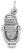 Image of Microphone Charm 925 Sterling Silver