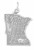 Image of Minnesota State Charm 925 Sterling Silver