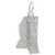 Image of Mississippi Map Charm (Choose Metal) by Rembrandt