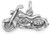 Motorcycle Charm 925 Sterling Silver