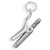 Image of Movable Curling Iron Charm 925 Sterling Silver