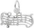 Image of Music Staff Charm (Choose Metal) by Rembrandt