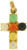 Image of Natural Multi-Color Jadeite Jade Round Stones Set 14K Yellow Gold Cross Pendant
