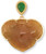 Image of Naturel Red Jadeite Jade Carving with Natural Green Jadeite Jade Top Pendant