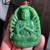 One of a Kind 62mm Green Genuine Natural Nephrite Jade Guanyin Pendant