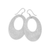 Image of Oval Brushed Earrings 925 Sterling Silver - LIMITED STOCK