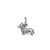 Image of Oxidized Corgi Charm 925 Sterling Silver