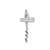 Image of Oxidized Corkscrew Charm 925 Sterling Silver