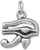 Image of Oxidized Eye of Horus Charm 925 Sterling Silver