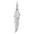 Image of Oxidized Feather Charm 925 Sterling Silver