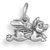 Image of Oxidized Flying Pig Charm 925 Sterling Silver