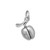 Image of Oxidized Peach Charm 925 Sterling Silver