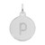 Image of Petite Initial Disc - Lower Case Block P Charm (Choose Metal) by Rembrandt