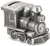 Image of Pewter-tone Finish Small Train Bank Figurine