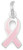 Image of Pink Enamel Awareness Ribbon Charm 925 Sterling Silver
