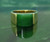 Natural Untreated Nephrite Jade Ring w/Square Stone