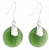 Image of Polar Jade Smooth Circle Drop Earrings (EH0056)