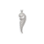 Image of Polished Ornate Angel Wing Pendant 925 Sterling Silver - LIMITED STOCK
