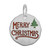 Image of Red & Green Enamel Merry Christmas Charm (Choose Metal) by Rembrandt