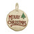 Red & Green Enamel Merry Christmas Charm (Choose Metal) by Rembrandt