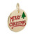 Red & Green Enamel Merry Christmas Charm (Choose Metal) by Rembrandt