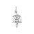 Image of Registered Nurse Caduceus Charm 925 Sterling Silver