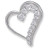 Rhodium Plated Graduated CZ Heart Slide 925 Sterling Silver - LIMITED STOCK