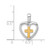 Image of Rhodium-Plated & Yellow-Finish Sterling Silver Cross Heart Pendant